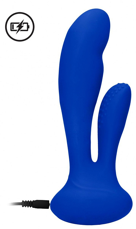 Синий вибратор G-Spot and Clitoral Vibrator Flair - 17,5 см. от Intimcat