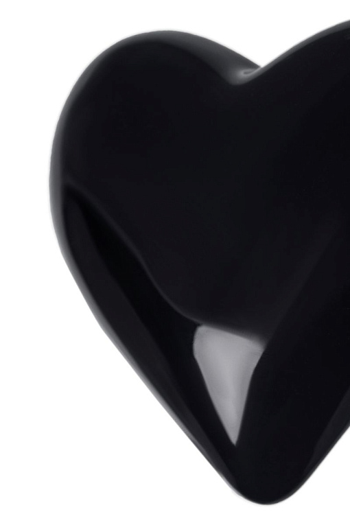 Черная фигурная анальная втулка - 9,8 см. - фото 8