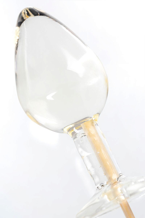 Прозрачный леденец в форме малой анальной пробки со вкусом пина колада - 