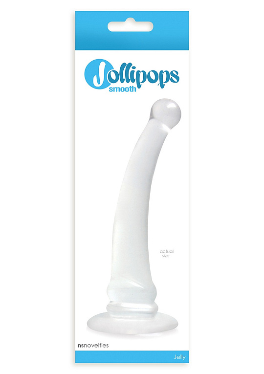 Гладкий прозрачный анальный стимулятор Jollipops - 15,2 см. - термопластичный эластомер (TPE)