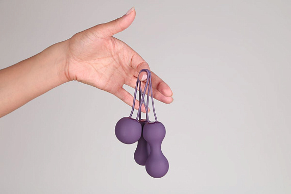 Набор фиолетовых вагинальных шариков Je Joue Ami - фото 10
