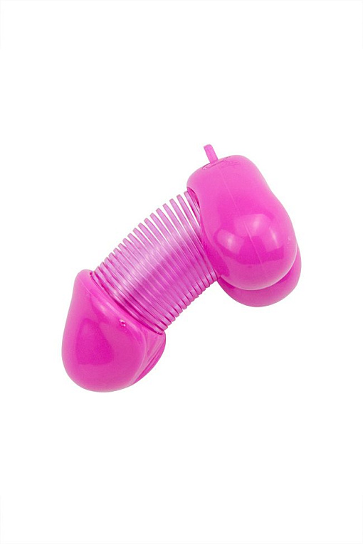 Розовый брелок для ключей в форме пениса - поливинилхлорид (ПВХ, PVC)