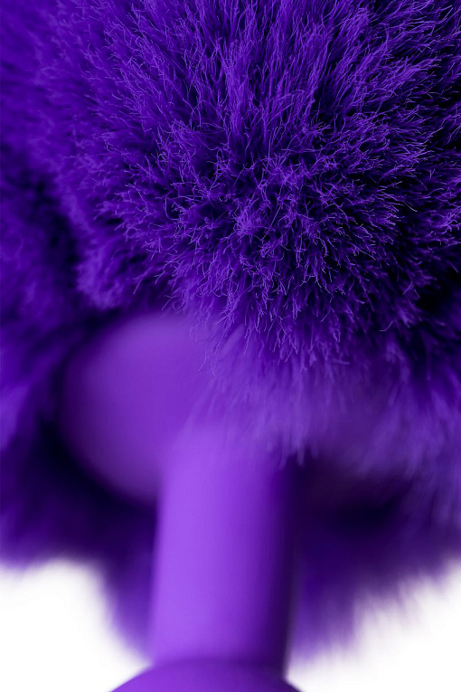 Фиолетовая анальная втулка Sweet bunny с фиолетовым пушистым хвостиком - фото 10