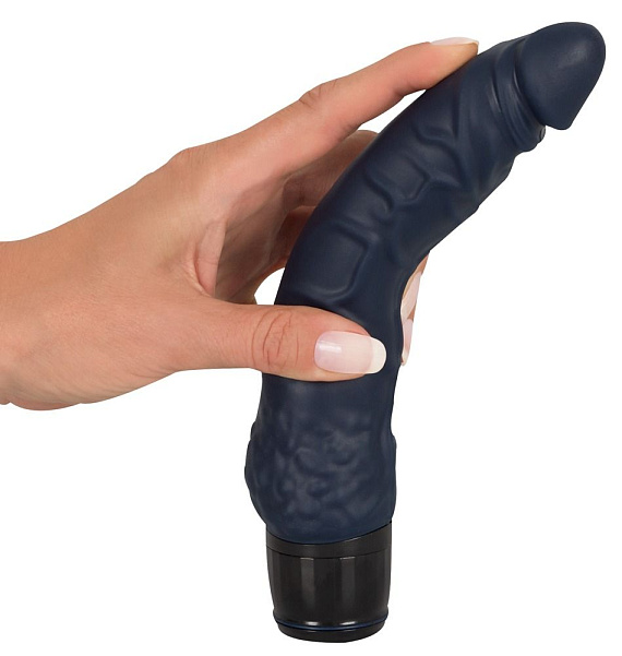 Черный вибратор-реалистик Vibra Lotus Penis - 20 см. - фото 5