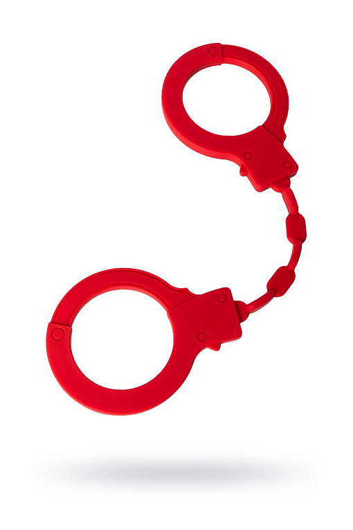 Красные силиконовые наручники  Штучки-дрючки - силикон