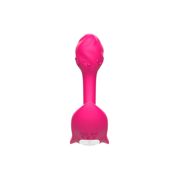Розовый многофункциональный стимулятор для женщин - силикон
