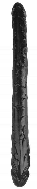 Черный двухсторонний спиралевидный фаллоимитатор - 37 см. от Intimcat