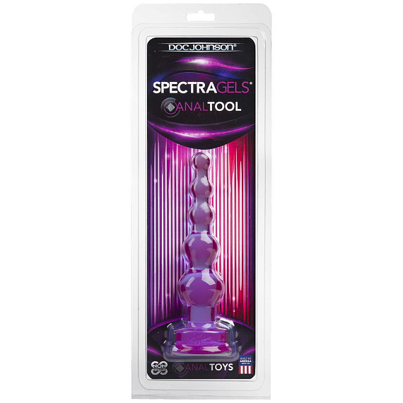 Фиолетовая анальная ёлочка SpectraGels Purple Anal Tool - 17,5 см. - поливинилхлорид (ПВХ, PVC)