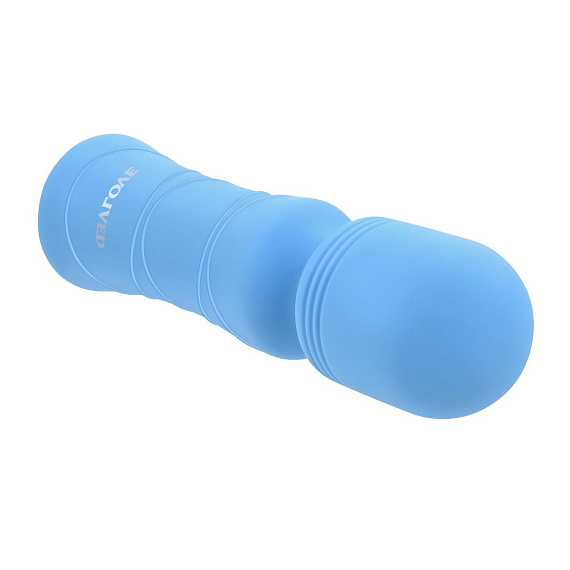 Голубой wand-вибратор Out Of The Blue - 10,5 см. - силикон