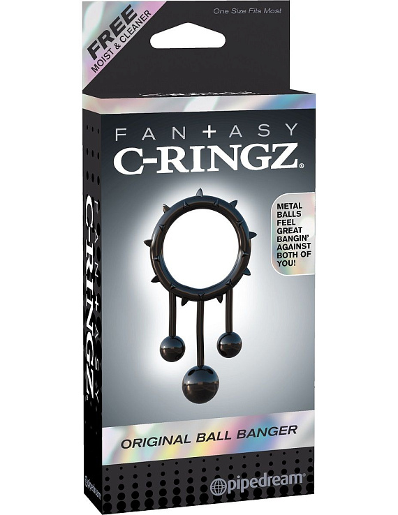 Чёрное эрекционное кольцо Original Ball Banger - термопластичная резина (TPR)