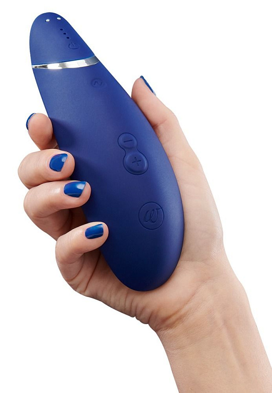 Синий бесконтактный клиторальный стимулятор Womanizer Premium - фото 5