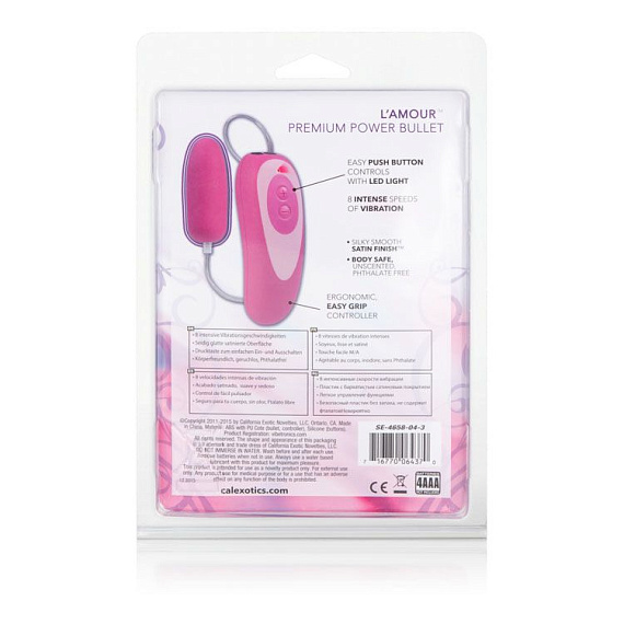 Розовая вибропуля LAmour Premium Power Pack 8-Speed Bullet от Intimcat
