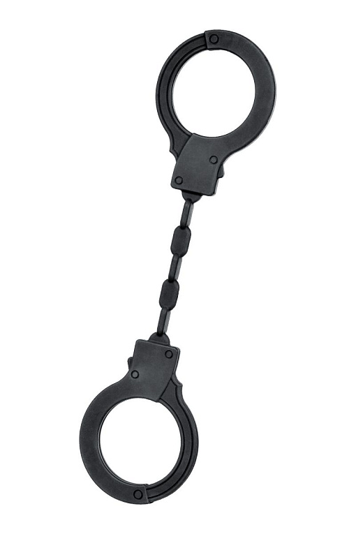 Черные силиконовые наручники A-Toys без ключа - силикон