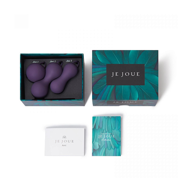 Набор фиолетовых вагинальных шариков Je Joue Ami - фото 7