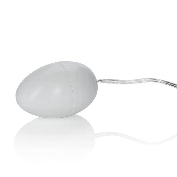 Круглое белое виброяйцо Pocket Exotics Vibrating Egg - анодированный пластик (ABS)