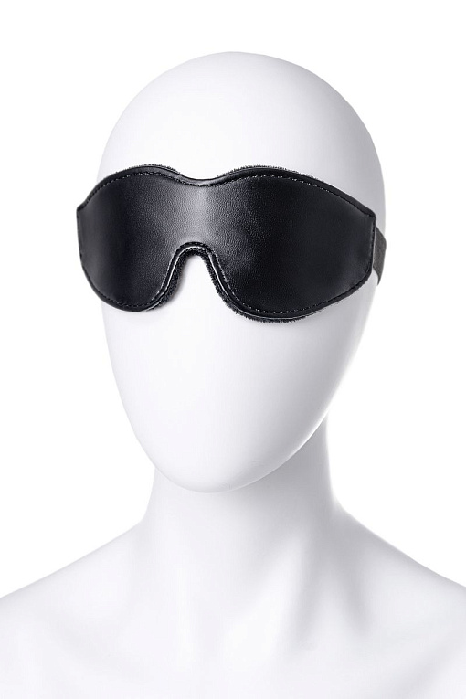 Черная маска Anonymo из искусственной кожи - фото 8