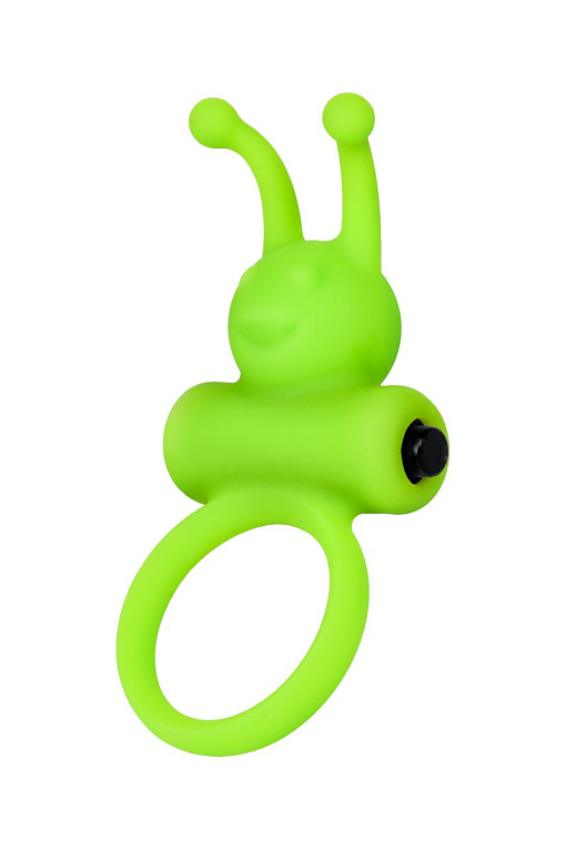 Зеленое эрекционное виброкольцо на пенис Cock Ring - силикон