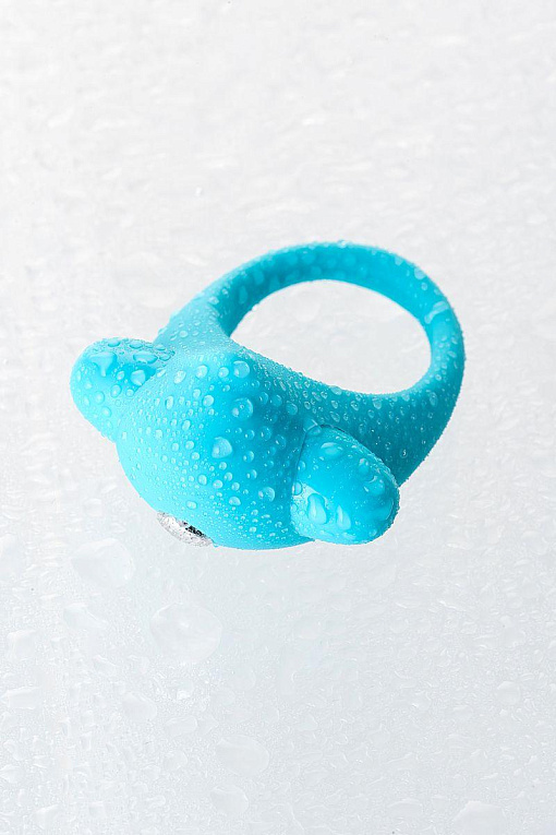 Голубое эрекционное силиконовое кольцо TOYFA A-Toys - фото 10