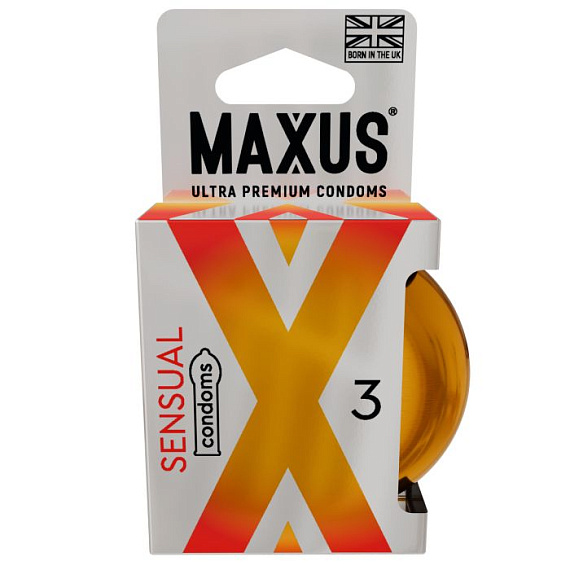 Презервативы анатомической формы Maxus Sensual - 3 шт. от Intimcat