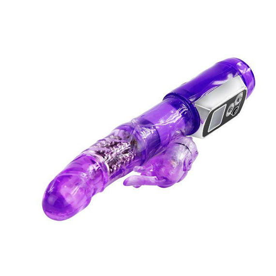 Фиолетовый хай-тек вибромассажёр Passion Count - 21,5 см. - Термопластичная резина (TPR)