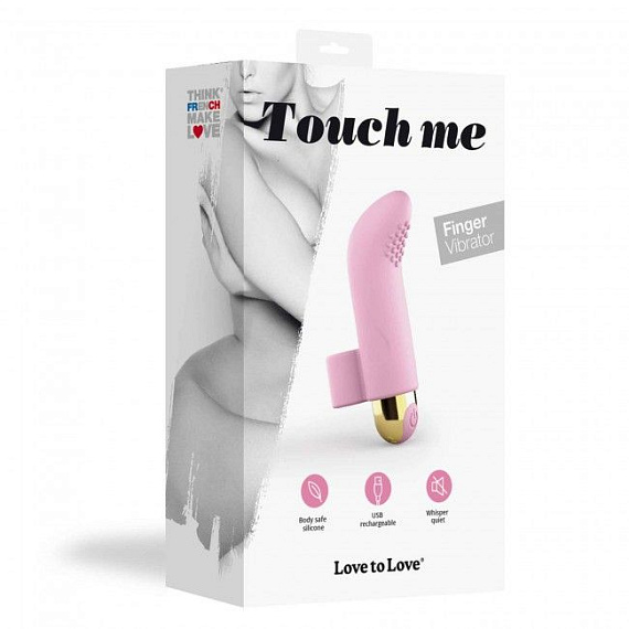 Розовый вибратор на палец Touch Me - 8,6 см. - фото 6