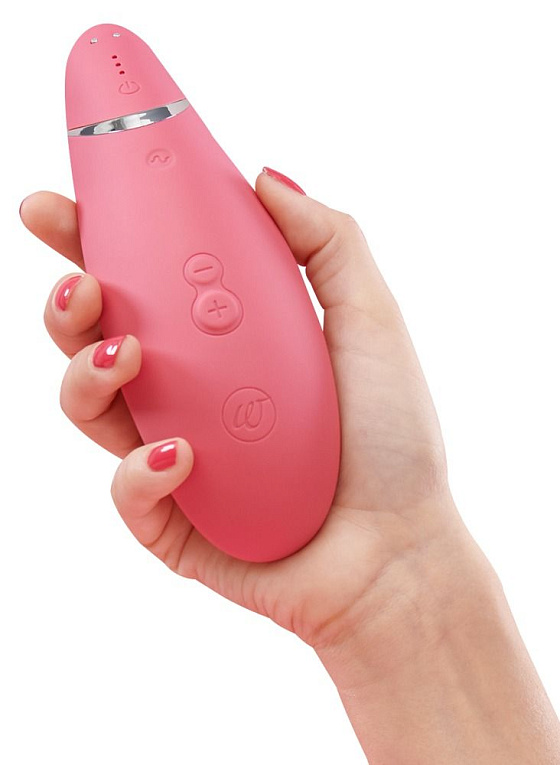Розовый бесконтактный клиторальный стимулятор Womanizer Premium - фото 5
