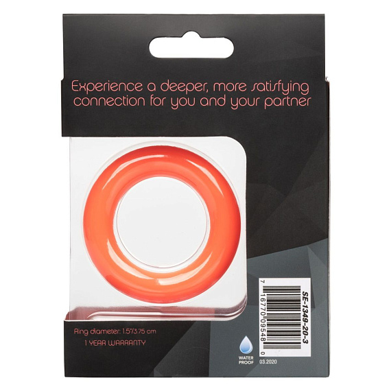 Оранжевое эрекционное кольцо Link Up Ultra-Soft Verge. от Intimcat