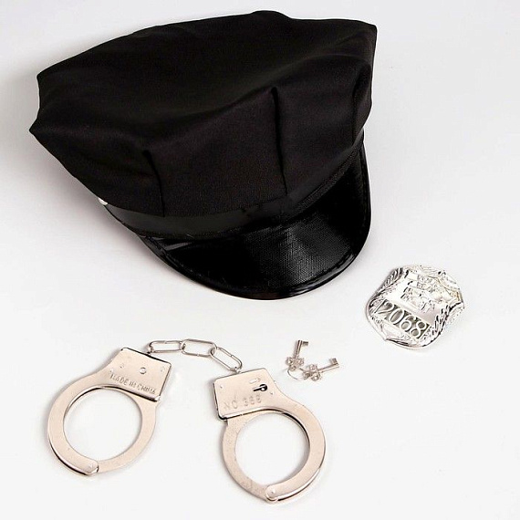 Эротический набор «Секс-полиция»: шапка, наручники, значок - фото 6