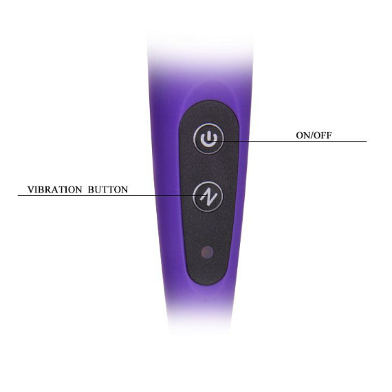 Фиолетовый вибростимулятор с насадками - 17,6 см. - фото 5