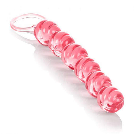 Розовая анальная цепочка Swirl Pleasure Beads - 20 см. от Intimcat