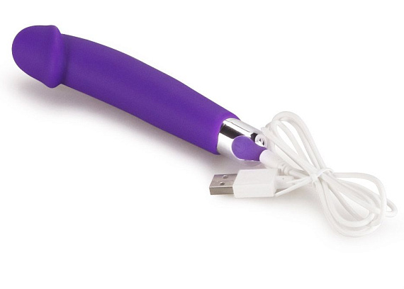 Фиолетовый вибратор Rechargeable IJOY Silicone Dildo - 16,5 см. от Intimcat