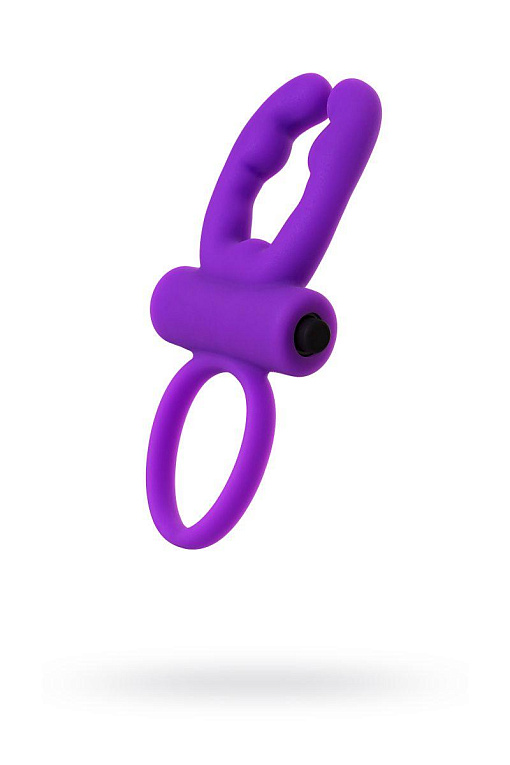 Фиолетовое эрекционное виброкольцо ARES - силикон