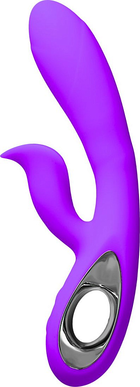 Фиолетовый вибратор-кролик Mrs. Jia - 20 см. - силикон
