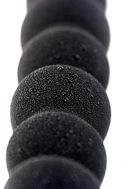 Черная анальная цепочка с вибрацией A-toys - 32,7 см. - фото 8