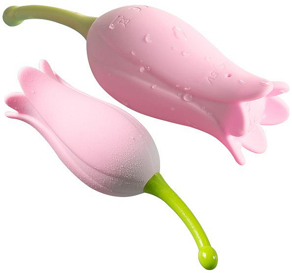 Розовый клиторальный стимулятор-тюльпан JULIET от Intimcat