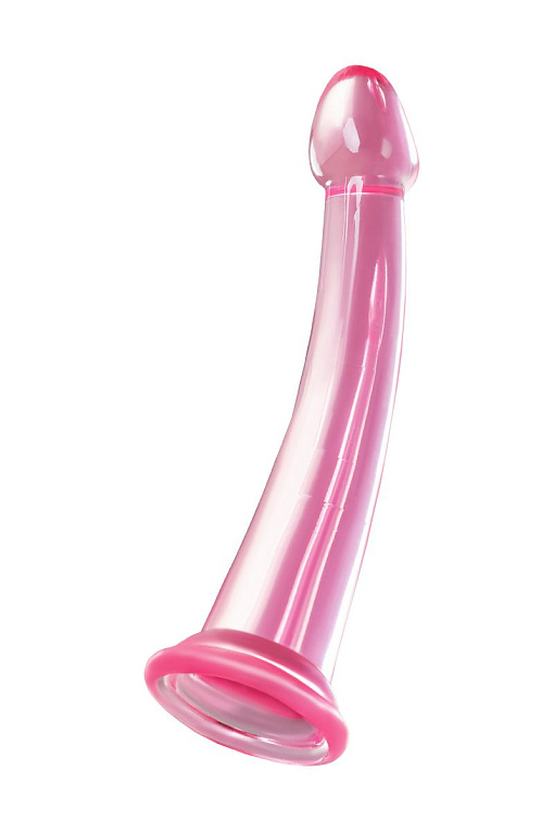 Розовый нереалистичный фаллоимитатор Jelly Dildo L - 20 см. Toyfa Basic