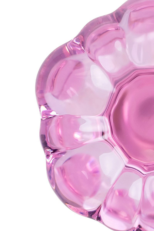 Розовая анальная втулка из стекла - 8,3 см. - фото 8
