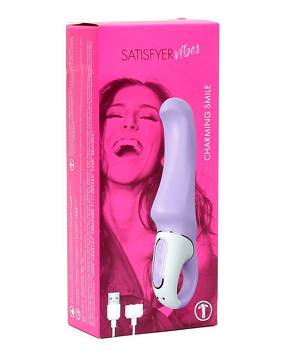 Сиреневый вибратор Satisfyer Charming Smile - 18,5 см. Satisfyer