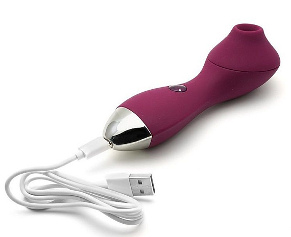Фиолетовый мембранный стимулятор клитора Polly - 13,3 см. Kiss Toy