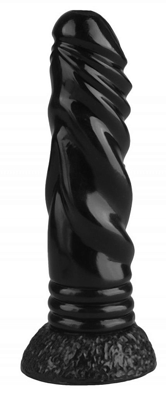 Черная реалистичная анальная втулка - 21 см. от Intimcat