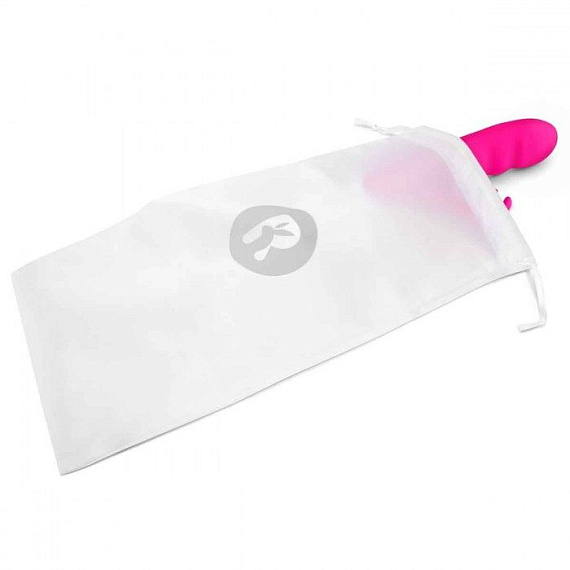 Розовый вибромассажер с клиторальной стимуляцией Clitoral Suction Rabbit - 24,5 см. - фото 5