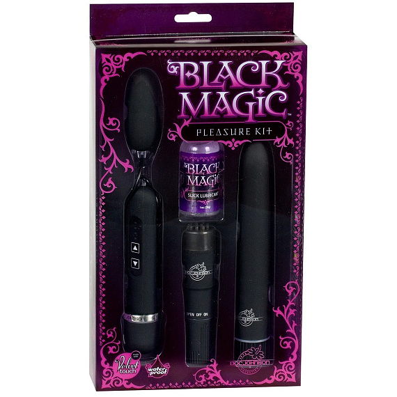 Черный вибронабор Black Magic Pleasure Kit - анодированный пластик (ABS)