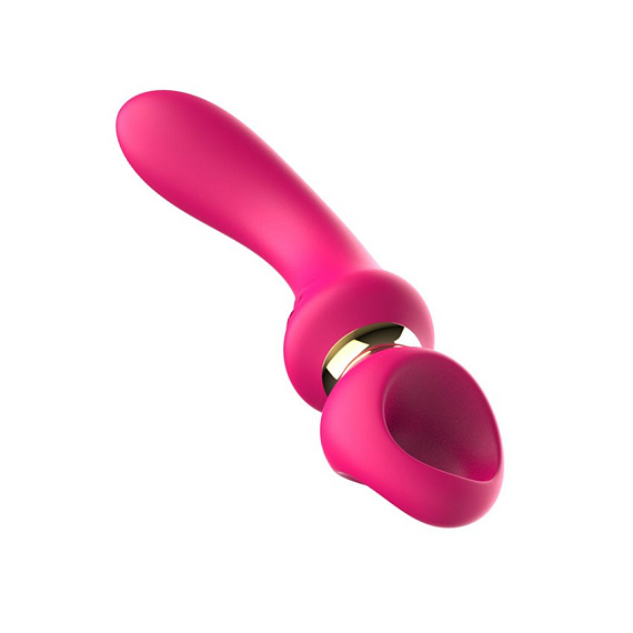 Розовый изогнутый вибромассажер Moon Vibrator - 21,1 см. - фото 7