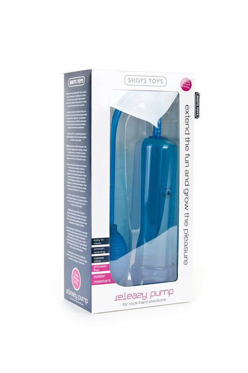 Голубая вакуумная помпа Releazy Pump - анодированный пластик, силикон
