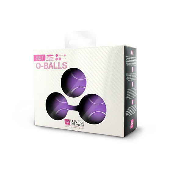 Набор фиолетовых вагинальных шариков O-balls Set - термопластичный эластомер (TPE)
