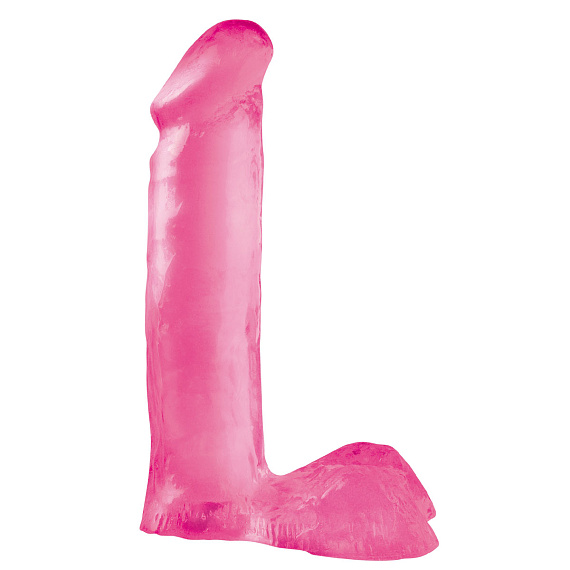 Розовый фаллоимитатор Basix - 19 см.