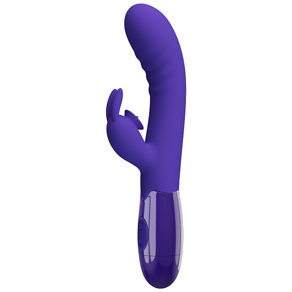 Фиолетовый вибратор-кролик Cerberus-Youth - 20,6 см. - силикон