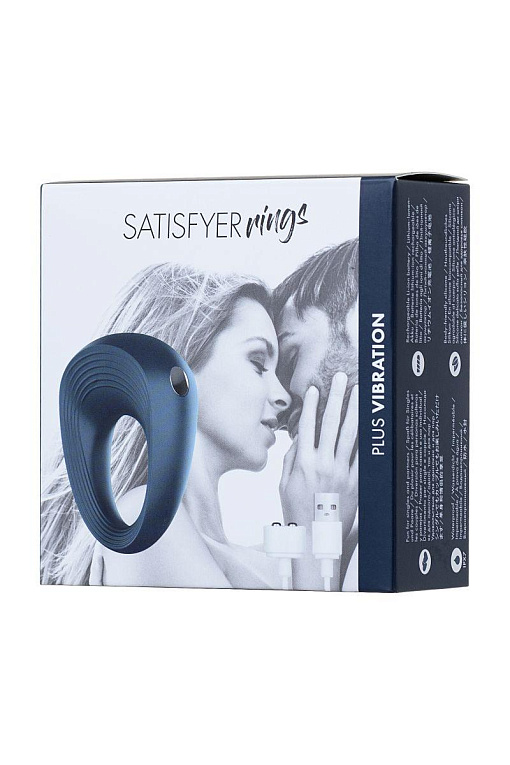 Синее эрекционное кольцо на пенис Satisfyer Power Ring - фото 8