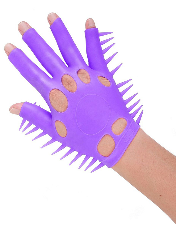 Фиолетовая перчатка для мастурбации Luv Glove от Intimcat