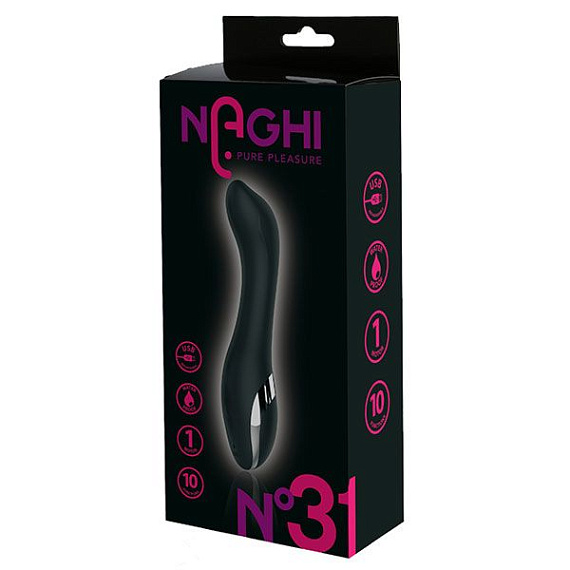 Черный вибратор-реалистик NAGHI NO.31 - 15 см. - силикон